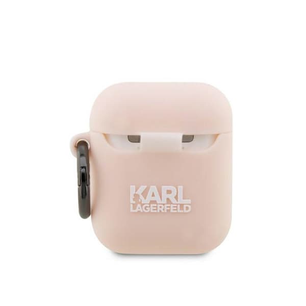 Karl Lagerfeld Silikon NFT Choupette Head 3D - AirPods Fodral 1/2 Gen (Rosa)
