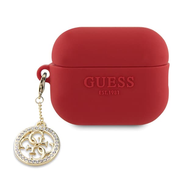 Guess 3D Rubber 4G Diamond Charm - AirPods Pro 2 -kotelo (punainen)
