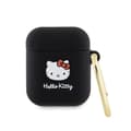 Miniatyrbild 1 av 3: Hello Kitty Silikon 3D Kitty Head - AirPods Fodral 1/2 Gen (svart)
