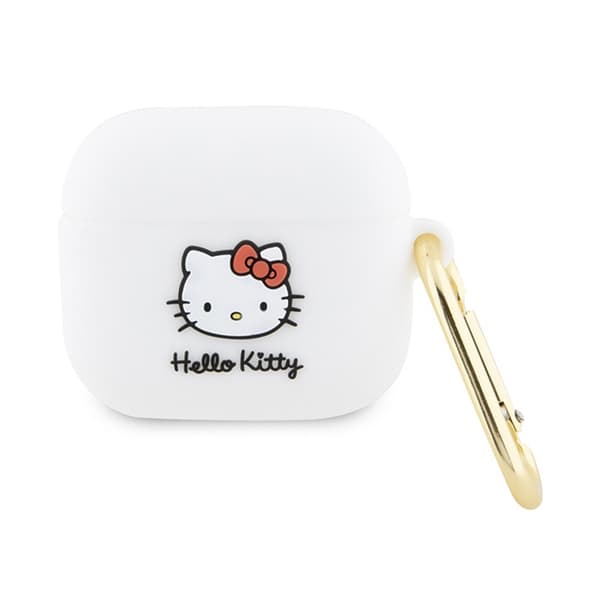 Hello Kitty Silikon 3D Kitty Head - AirPods 3 Fodral (Vit)