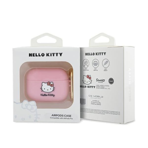 Hello Kitty Silikone 3D Kitty Head - AirPods Pro Case (Pink)
