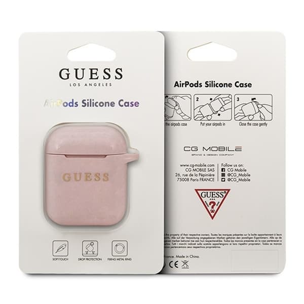 Guess silikonfodral - AirPodsfodral (rosa)