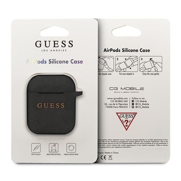 Guess silikonfodral - AirPodsfodral (svart)