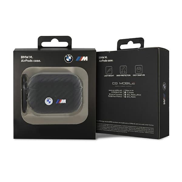 BMW Carbon Double Metal Logo - AirPods Pro 2 Fodral (svart)