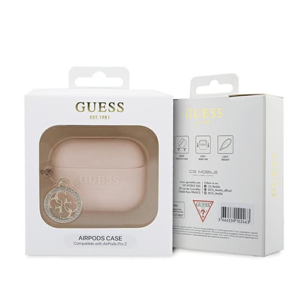 Guess 3D Rubber 4G Diamond Charm - AirPods Pro 2 etui (Pink)