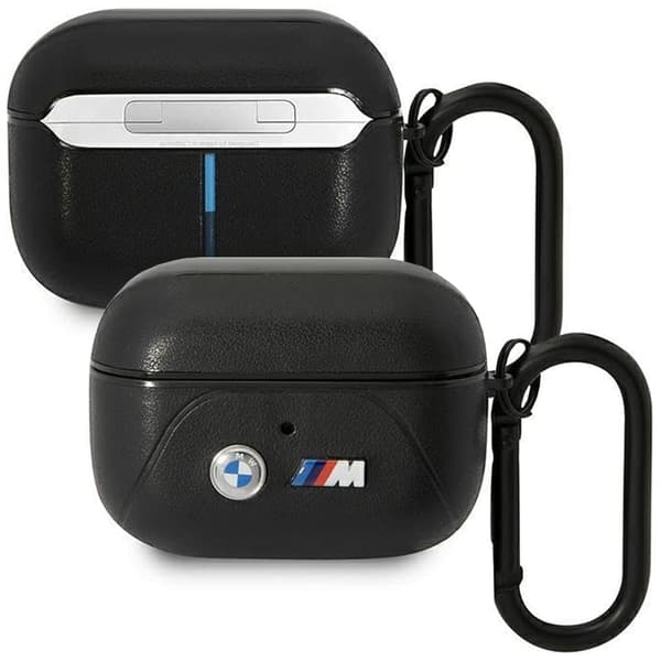 BMW BMAP22PVTK veske til AirPods Pro - svart lær Curved Line