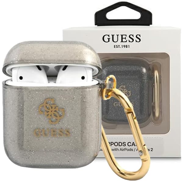 Gjett GUA2UCG4GK AirPods deksel svart/svart Glitter Collection
