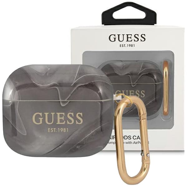 Guess GUA3UNMK AirPods 3 deksel sort/svart Marble Collection