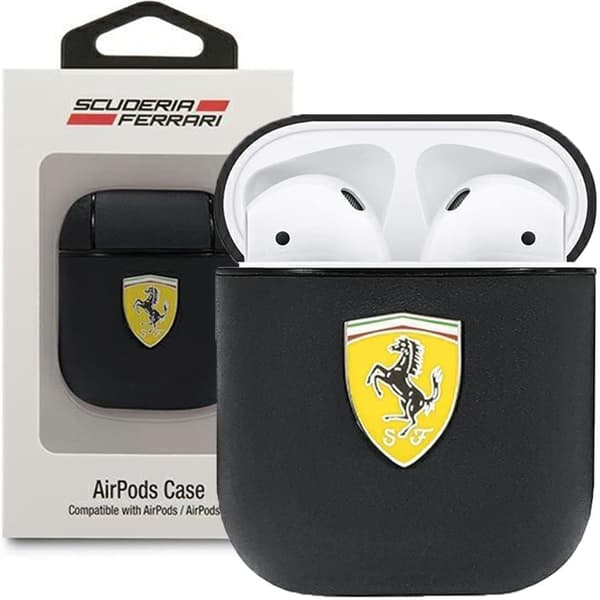 Ferrari FESA2LEBK AirPods deksel svart/svart On Track Leather