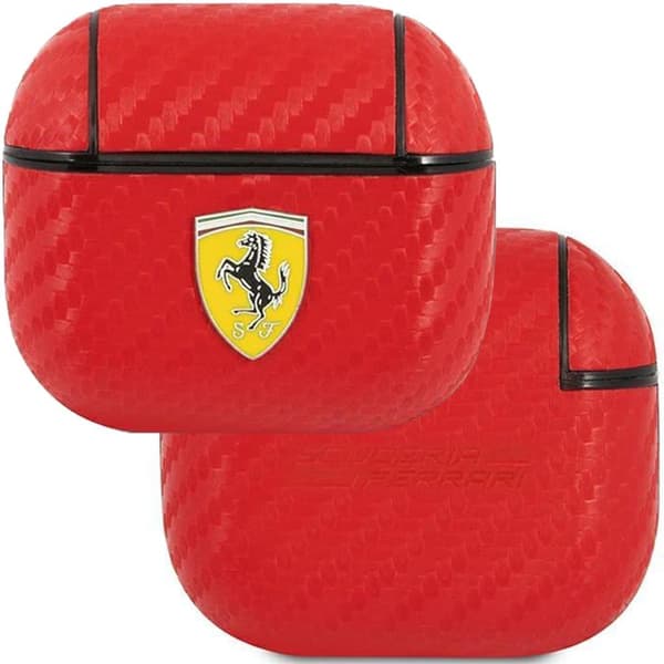 Ferrari FESA3CARE AirPods 3 deksel rød/rød On Track PU Carbon