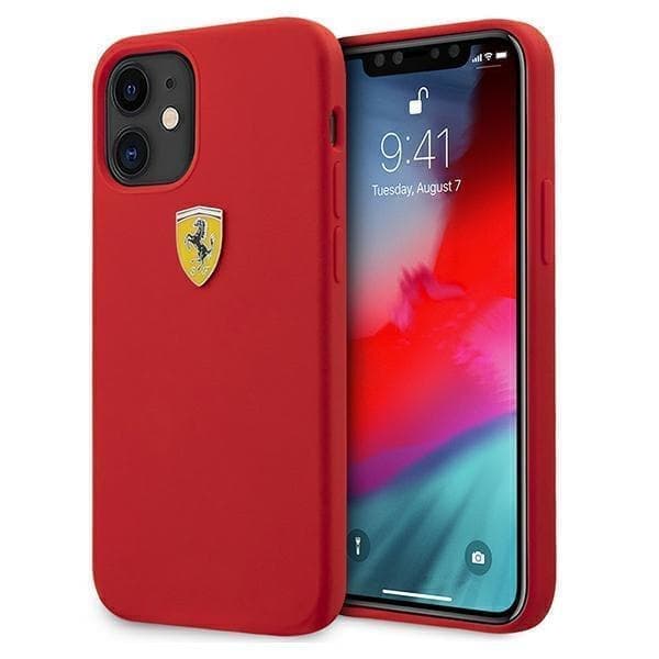Ferrari FESSIHCP12SRE iPhone 12 mini 5.4 rød/rød hardt deksel On Track Silikon