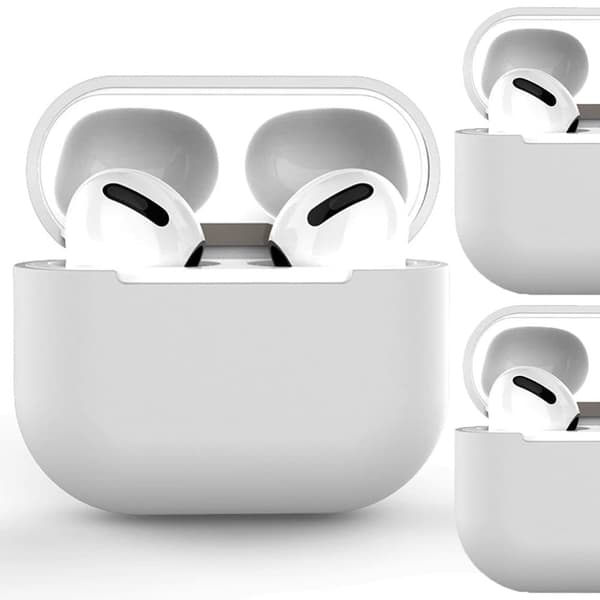 Veske for AirPods 2 / AirPods 1 mykt silikondeksel for hodetelefoner hvit (etui C)