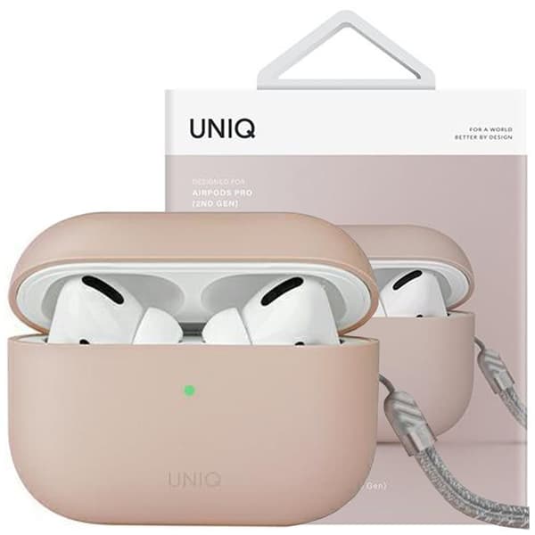 UNIQ-deksel for Lino AirPods Pro 2 gen silikon rosa/rød rød