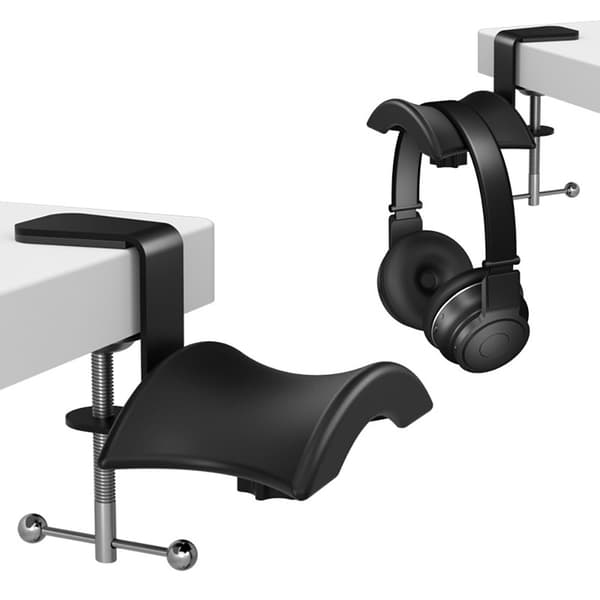 Hodetelefonholder for skrivebord i slitesterkt ABS-materiale