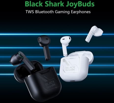 Hodetelefoner BT, JoyBuds White, Black Shark