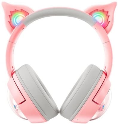 BT hodetelefon B5 RGB Cat Ear Pink, Onikuma