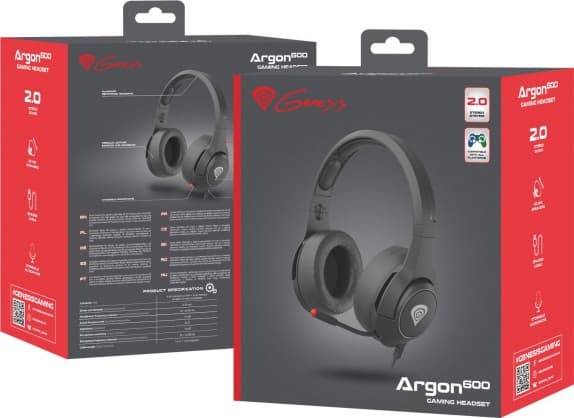 Hodetelefon Argon 600 Black, Genesis