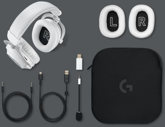 Hörlurar för PC G PRO X 2 LIGHTSPEED Trådlöst spelheadset Vit, Logitech