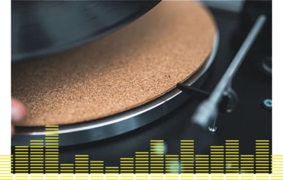 VINYYLI-SLIPMAT KORKKI- JA NITRILIKUMISEKOS, Audio Anatomia