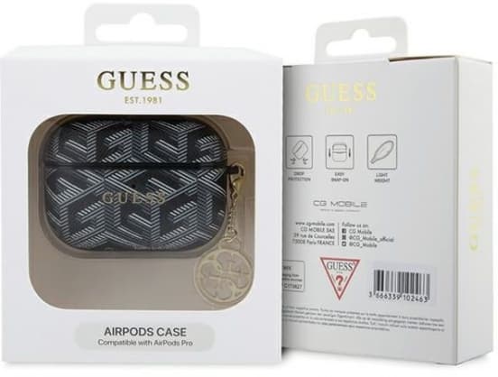 ACC för hörlurar GUAPPGCE4CK GCube Charm Fodral AirPods Pro Black, Guess