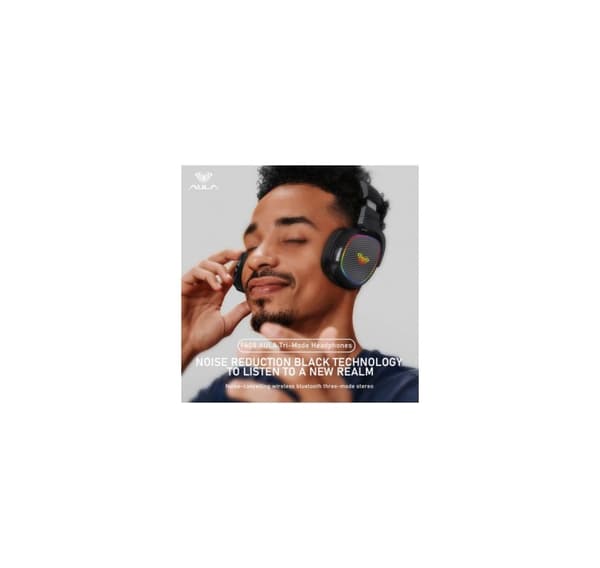 Hörlurar för PC, F608 3in1 Trådlöst spelheadset Svart, Aula
