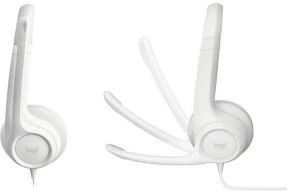 Hodetelefoner til PC, H390 USB Computer Headset Hvit, Logitech