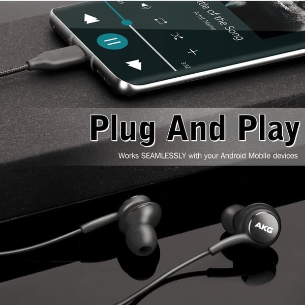 Hörlurar USB Typ C för Samsung Note 20 Ultra 10 Plus S22 s20+ S21 s20 FE