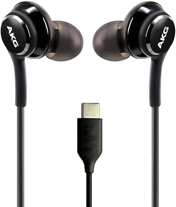 USB-C-kuulokkeet Samsung Galaxylle /Note-sarjan kuulokkeet mikrofonilla in-ear-kuulokkeet Wired Earbuds USB Type C -nappikuulokkeet (musta)