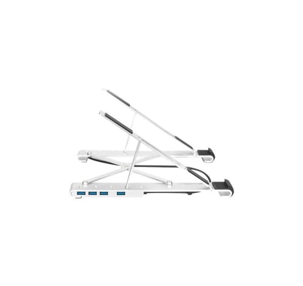 Digitus, variabelt stativ for bærbar PC med integrert USB-C-hub, 5 porter, DA-90424