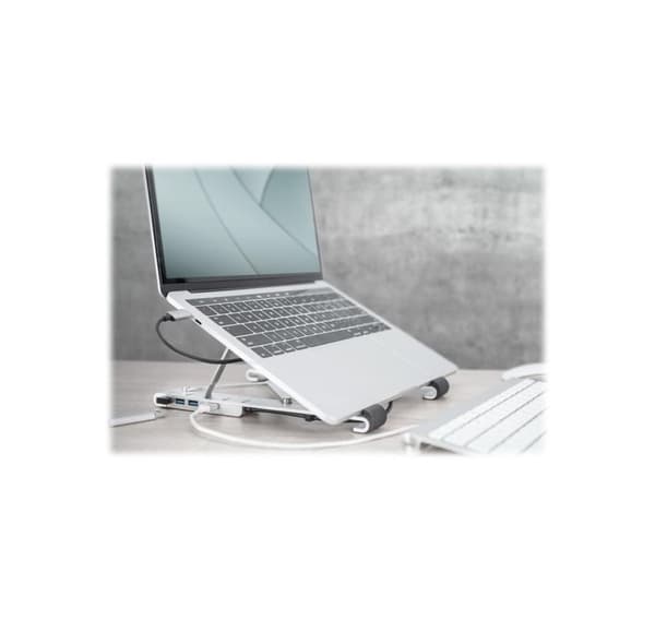 Digitus, variabelt stativ for bærbar PC med integrert USB-C-hub, 5 porter, DA-90424