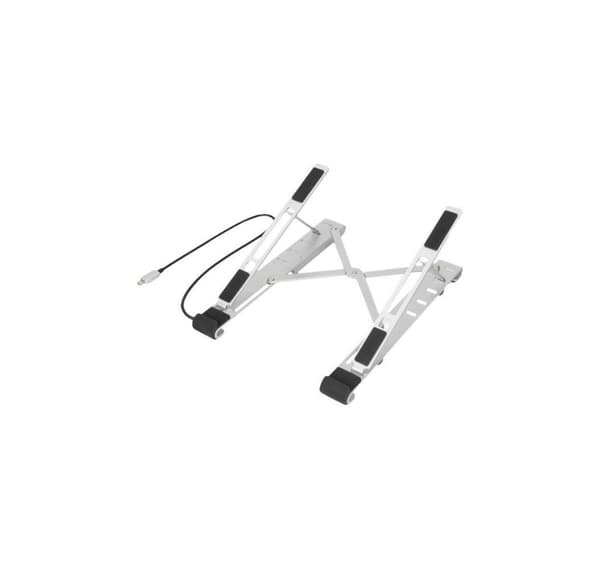 Digitus, variabelt stativ for bærbar PC med integrert USB-C-hub, 5 porter, DA-90424 Sølv