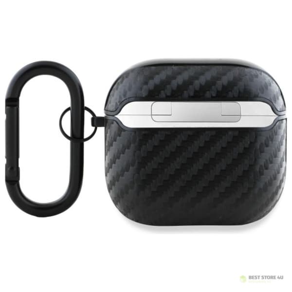 BMW Carbon tuplametallilogo - AirPods 4 -kotelo (musta)