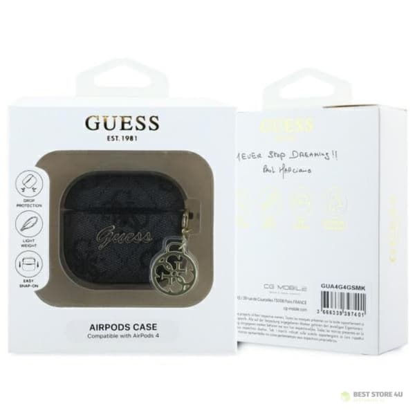 Guess 4G Charm Collection - AirPods 4 -kotelo (musta)