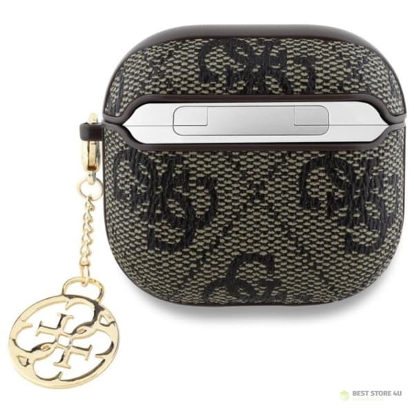 Guess 4G Charm Collection - AirPods 4 -kotelo (ruskea)