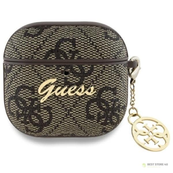 Guess 4G Charm Collection - AirPods 4 -kotelo (ruskea)