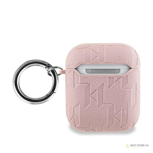 Karl Lagerfeld Monogrammi Karl & Choupette Head - AirPods-kotelo 1/2 sukupolvi (vaaleanpunainen)
