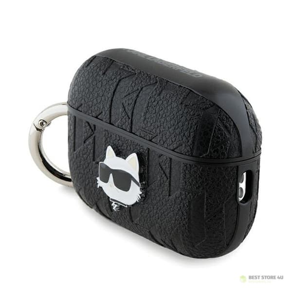 Karl Lagerfeld Monogrammi Choupette Head - AirPods Pro 2 -kotelo (musta)