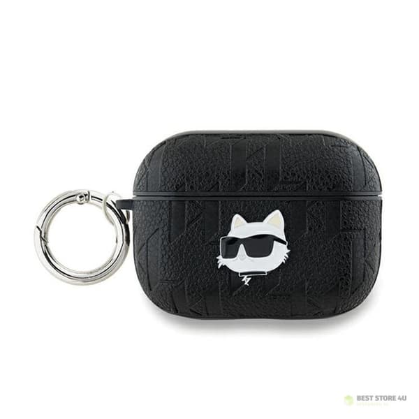 Karl Lagerfeld Monogrammi Choupette Head - AirPods Pro 2 -kotelo (musta)