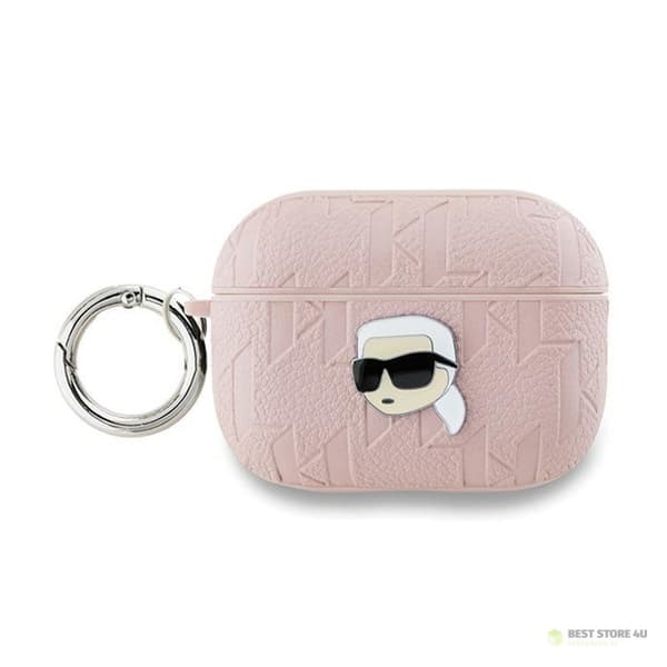 Karl Lagerfeld Monogrammi Karl Head - AirPods Pro 2 -kotelo (Vaaleanpunainen)