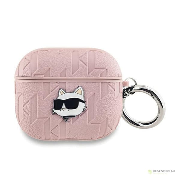 Karl Lagerfeld Monogram Choupette Head - AirPods 3-fodral (rosa)