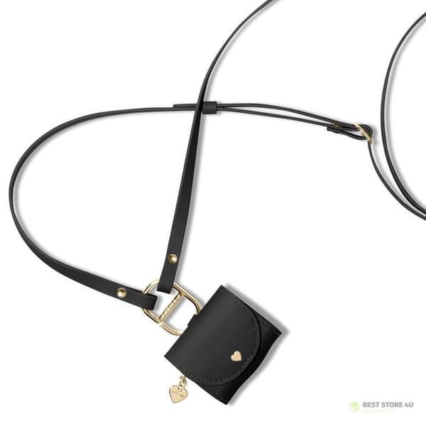 Spigen Cyrill Mini Bag - Suojakuori Hihnalla Apple AirPods 4:lle (Musta)