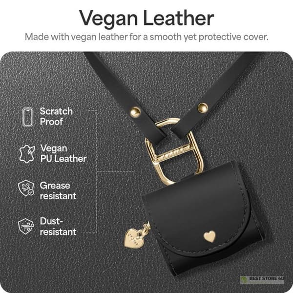 Spigen Cyrill Mini Bag - Suojakuori Hihnalla Apple AirPods 4:lle (Musta)