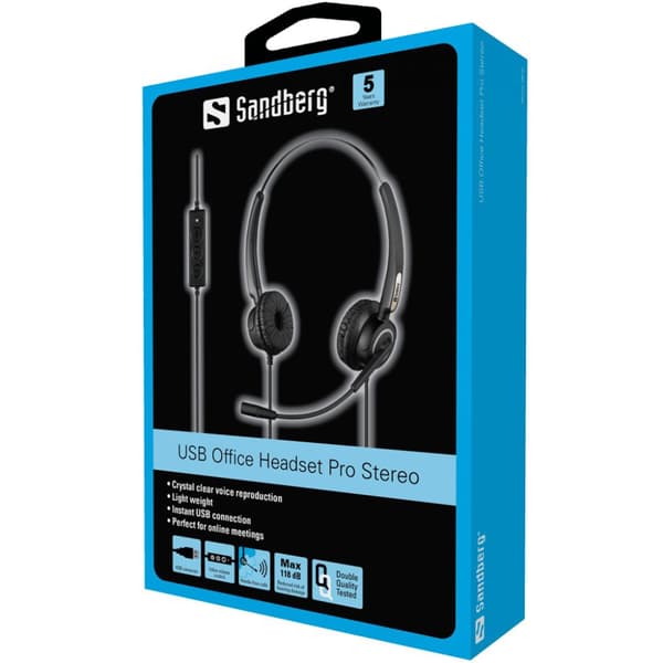 Sandberg USB Office Pro Stereo 126-13 Hörlurar