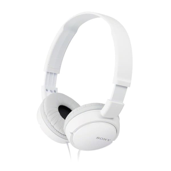 Sony MDR-ZX110AP Trådbundna On-Ear-hörlurar för samtal/musik, vita, MDRZX110APW.CE7
