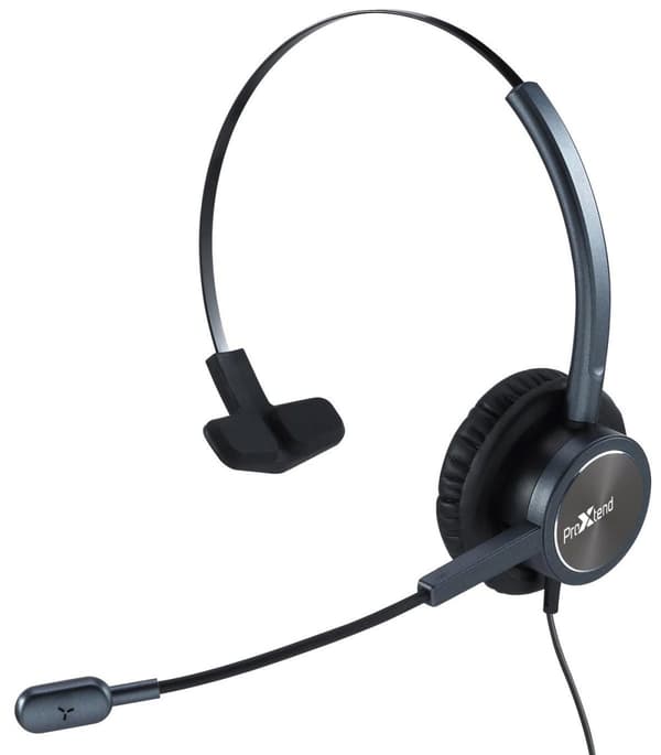 ProXtend Epode USB-hörlurar med kabel, svart, 2,4 m kabel, PX-HSUSB101