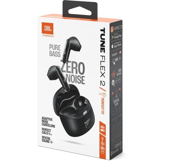 JBL trådlösa hörlurar Tune Flex 2, svarta