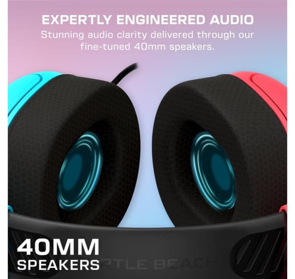 Turtle Beach headset Airlite Fit Nintendo Switch, blå/röd