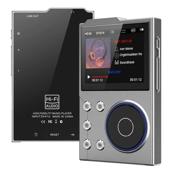 HiFi MP3-afspiller, tabsløs DSD-lyd, Bluetooth 5.3, opbevaring,Bluetooth 16GB 8GB, Grå