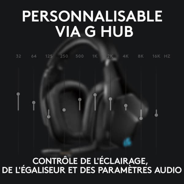 LOGITECH G935 LIGHTSYNC Wireless Gaming Headset med 7.1 surroundljud