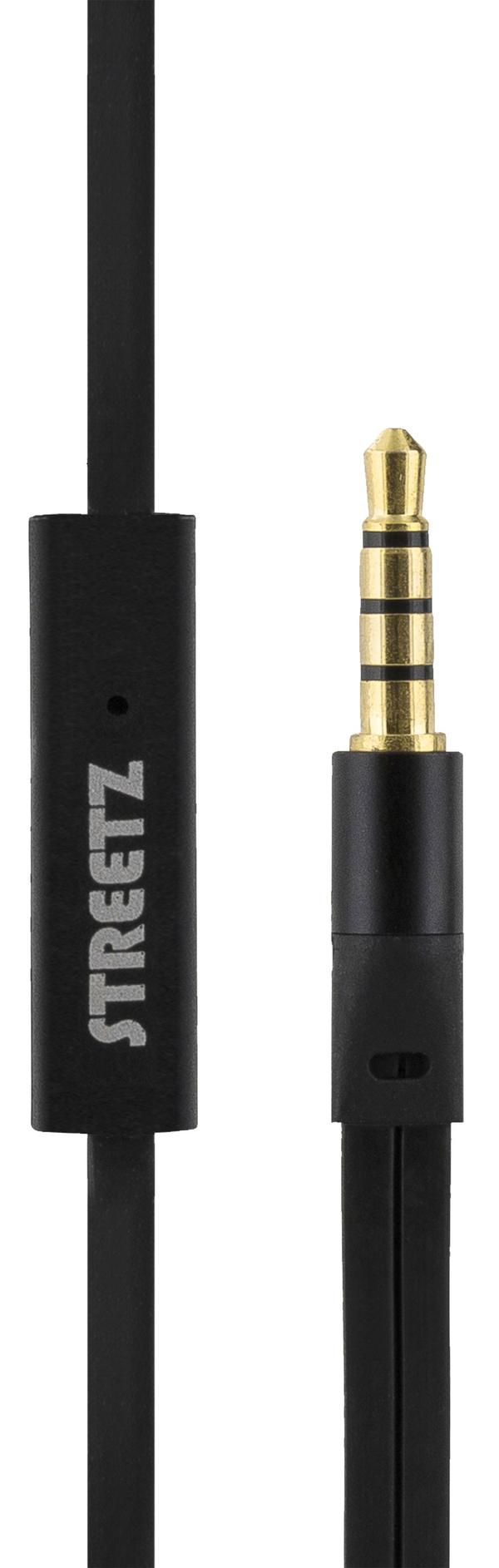 E120 Stayinear earbuds 1button remote 3.5mm mic black